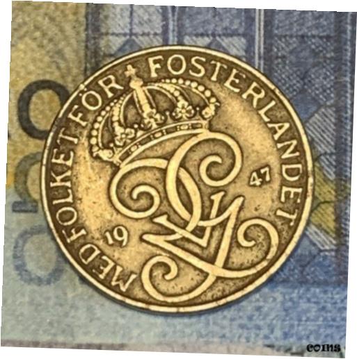 ڶ/ʼݾڽա ƥ    [̵] 1947 Sweden 5 Ore - Very Nice Coin. Combined Shipping.
