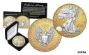 2016 アメリカン 1オンス シルバー イーグル ミックスメタル シルバー、24K ゴールド マット背景付き2016 American 1oz Silver Eagle MIXED-METALS SILVER with 24K GOLD MATTE Backdrop