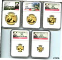 チャイナ パンダ ゴールド 2015 NGC MS 70 セット 5 ピース レッド ホット 1.9 オンスCHINA PANDA GOLD 2015 NGC MS 70 SET 5 PIECES RED HOT 1.9 OZ
