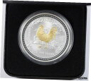2005 1 オンス 金メッキ シルバー オーストラリア酉年 金貨 地金2005 1 oz Gilded Silver Australian Year of the Rooster Gilt Coin Bullion(3)