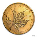 2008 カナダ 1 オンス ゴールド メープル リーフ BU (バンクーバー オリンピック) - SKU #568952008 Canada 1 oz Gol...