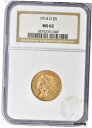 【極美品/品質保証書付】 アンティークコイン 金貨 1914-D INDIAN HEAD $5 HALF EAGLE GOLD NGC MS62 [送料無料] #got-wr-010174-104