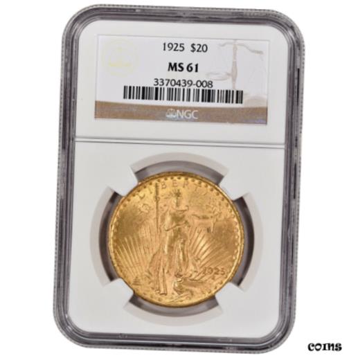 yɔi/iۏ؏tz AeB[NRC  US Gold $20 Saint-Gaudens Double Eagle - NGC MS61 - Random Date [] #got-wr-010175-1305