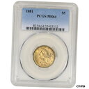 yɔi/iۏ؏tz AeB[NRC  US Gold $5 Liberty Head Eagle - PCGS MS64 - Random Date [] #got-wr-010175-1640