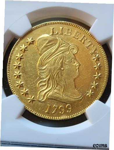 【極美品/品質保証書付】 アンティークコイン 金貨 1799 DRAPED BUST 10.00 GOLD EAGLE, PCGS UNC DETAILS, BEAUTIFUL OLD EAGLE [送料無料] #got-wr-010175-1755