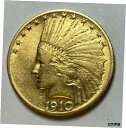 【極美品/品質保証書付】 アンティークコイン 金貨 1910 $10 *INDIAN HEAD* $10 Gold Eagle Coin, U.S. Mint, GREAT EYE APPEAL [送料無料] #gcf-wr-010175-2371