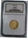 【極美品/品質保証書付】 アンティークコイン 金貨 1835 CLASSIC HEAD HALF EAGLE $5 GOLD NGC CERTIFIED AU 55 ABOUT UNC (017) [送料無料] #got-wr-010175-532