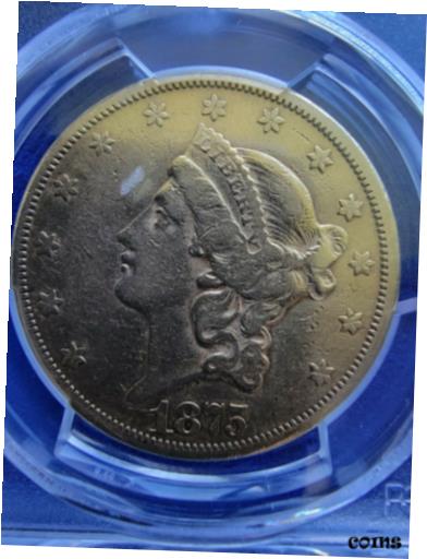 【極美品/品質保証書付】 アンティークコイン 金貨 1875 CC DOUBLE GOLD EAGLE PCGS VF DETAILS LOW MINTAGE GORGEOUS GOLD COIN ☆☆☆☆☆ [送料無料] #gct-wr-010177-93