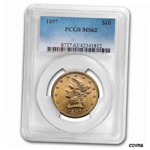 【極美品/品質保証書付】 アンティークコイン 金貨 1897 $10 Liberty Gold Eagle MS-62 PCGS - SKU#30473 [送料無料] #got-wr-010193-1159