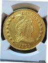 【極美品/品質保証書付】 アンティークコイン 金貨 1799 DRAPED BUST 10.00 GOLD EAGLE, PCGS UNC DETAILS, BEAUTIFUL OLD EAGLE [送料無料] #got-wr-010193-1323