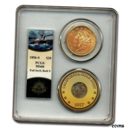 【極美品/品質保証書付】 アンティークコイン 金貨 1856- $20 Liberty Gold Double Eagle MS-60 PCGS - SKU#249652 [送料無料] #got-wr-010193-2051