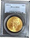 ץʡɥ꥽㤨֡ڶ/ʼݾڽա ƥ  1895 S GOLD USA $20 LIBERTY HEAD DOUBLE EAGLE COIN PCGS MINT STATE 62 [̵] #gct-wr-010193-2399פβǤʤ850,500ߤˤʤޤ