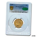 【極美品/品質保証書付】 アンティークコイン 金貨 1908 $5 Indian Gold Half Eagle MS-64+ PCGS CAC - SKU#170519 [送料無料] #got-wr-010193-2411