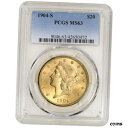 1904 S US ゴールド $20 リバティ ヘッド ダブル イーグル - PCGS MS631904 S US Gold $20 Liberty Head ...