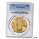 1903 $20 リバティ ゴールド ダブル イーグル MS-64 PCGS - SKU #780211903 $20 Liberty Gold Double ...