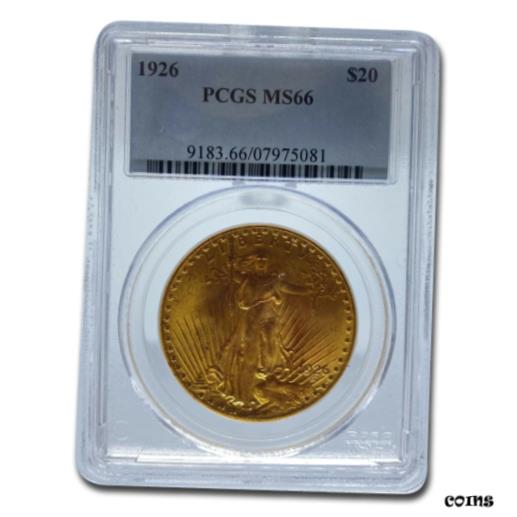 【極美品/品質保証書付】 アンティークコイン 金貨 1926 $20 Saint-Gaudens Gold Double Eagle MS-66 PCGS - SKU#58864 [送料無料] #got-wr-010193-3228