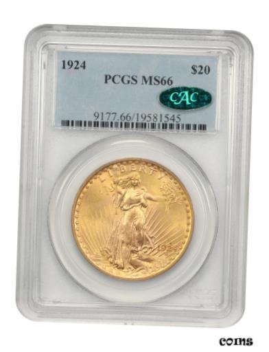 【極美品/品質保証書付】 アンティークコイン 硬貨 1924 $20 PCGS/CAC MS66 - High-End Type Example - High-End Type Example [送料無料] #oot-wr-010193-3712