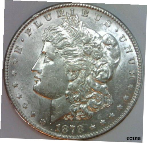 【極美品/品質保証書付】 アンティークコイン コイン 金貨 銀貨 [送料無料] 1878 S Morgan Silver Dollar Great AU+ Condition San Francisco Old West Coin 3