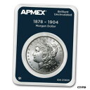  アンティークコイン コイン 金貨 銀貨  1878-1904 Morgan Silver Dollar APMEX Card BU (Random Year) - SKU#213635