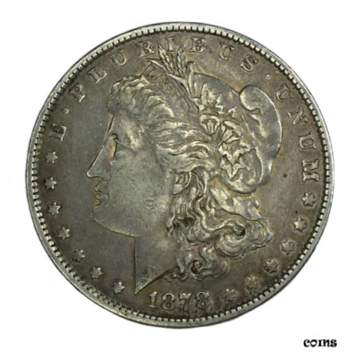 【極美品/品質保証書付】 アンティークコイン コイン 金貨 銀貨 [送料無料] 1878 7TF $1 Morgan Silver Dollar Reverse 79 XF #