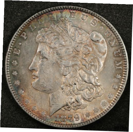 【極美品/品質保証書付】 アンティークコイン コイン 金貨 銀貨 送料無料 1879 Morgan Silver Dollar. Pretty Colors. Naturally Toned. UNC. 173322