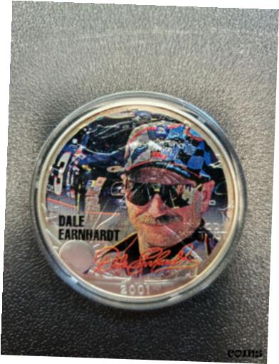  アンティークコイン コイン 金貨 銀貨  2001 American Silver Eagle Dale Earnhardt Painted Coin - ENN Coins #SE