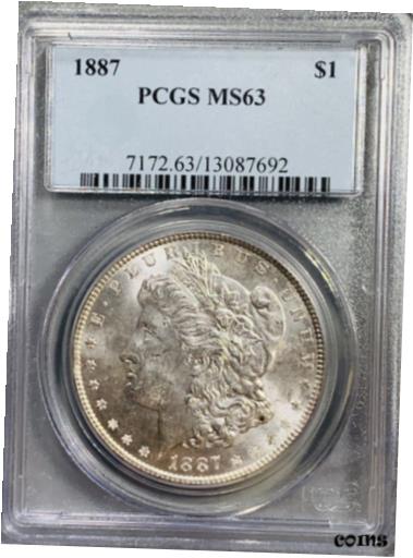 【極美品/品質保証書付】 アンティークコイン コイン 金貨 銀貨 送料無料 1887 Morgan Silver Dollar - PCGS MS63 - Sons of Texas Coins