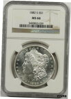 【極美品/品質保証書付】 アンティークコイン コイン 金貨 銀貨 [送料無料] 1882-S $1 NGC MS 66 (Looks Semi PL) Morgan Silver Dollar