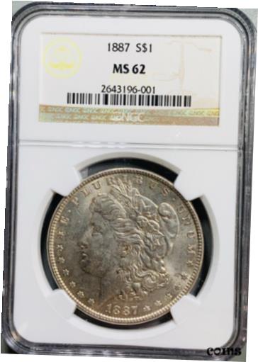 【極美品/品質保証書付】 アンティークコイン コイン 金貨 銀貨 送料無料 1887 Morgan Silver Dollar - NGC MS62 - Sons of Texas Coins