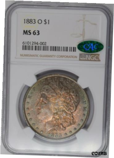 ڶ/ʼݾڽա ƥ    [̵] 1883-O U.S. $1 - Morgan Silver Dollar - NGC MS63 (CAC; Nice Toning!)