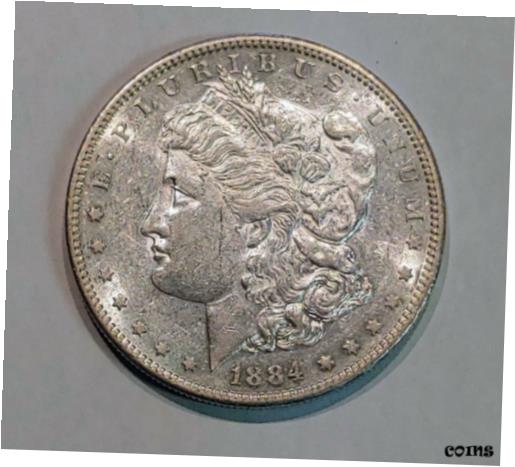 【極美品/品質保証書付】 アンティークコイン コイン 金貨 銀貨 [送料無料] Choice AU ! 1884-S Morgan Silver Dollar, No Issues, Great Luster ! - C9042