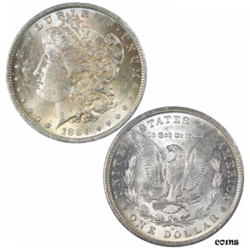 yɔi/iۏ؏tz AeB[NRC RC   [] 1884 O Morgan Dollar BU Uncirculated Mint State 90% Silver $1 US Coin Toned