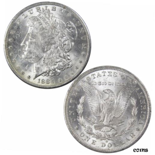 【極美品/品質保証書付】 アンティークコイン コイン 金貨 銀貨 [送料無料] 1884 O Morgan Dollar BU Uncirculated Mint State 90% Silver $1 US Coin 1