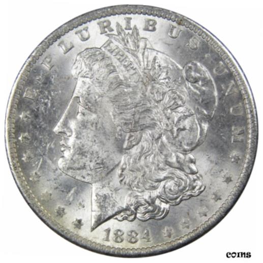 【極美品/品質保証書付】 アンティークコイン コイン 金貨 銀貨 [送料無料] 1884 O Morgan Dollar BU Uncirculated Mint State 90% Silver $1 US Coin 2