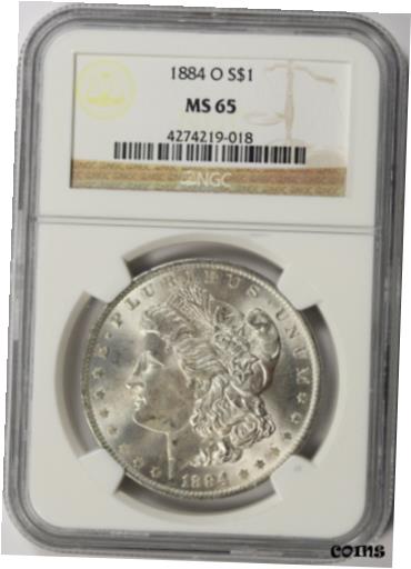  アンティークコイン コイン 金貨 銀貨  1884-O Morgan Silver Dollar $1 NGC MS65