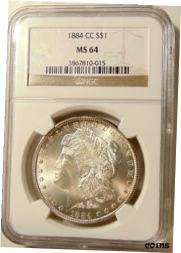  アンティークコイン コイン 金貨 銀貨  1884-CC Morgan Silver Dollar - Better Date - NGC MS64 - Very Pretty CH. BU Coin