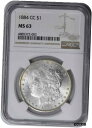  アンティークコイン コイン 金貨 銀貨  1884-CC Morgan Silver Dollar MS63 NGC