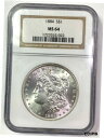  アンティークコイン コイン 金貨 銀貨  1884 Morgan Silver Dollar - NGC MS 64 - RIDICULOUSLY SEXY LUSTER!!!!