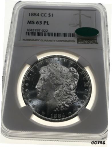【極美品/品質保証書付】 アンティークコイン コイン 金貨 銀貨 [送料無料] 1884 CC Morgan Silver Dollar, NGC MS63 PL CAC, Beautiful Mirrors