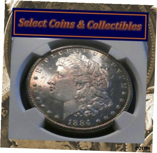  アンティークコイン コイン 金貨 銀貨  1884-CC Morgan Silver Dollar - NGC MS 63 Stunning Cameo Gem! #1251