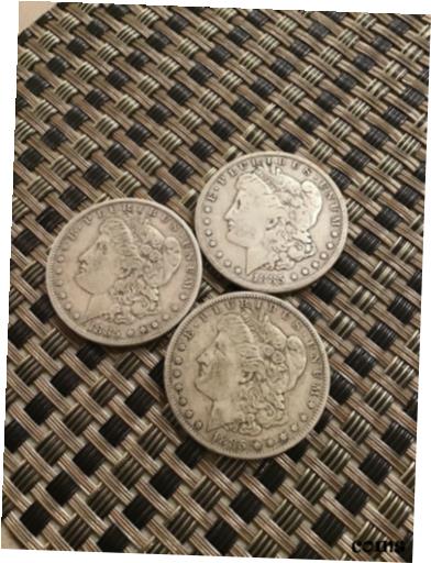 ڶ/ʼݾڽա ƥ    [̵] Beautiful 3 Old 1885 Morgan Silver Dollar 90% US Coin Very Nice