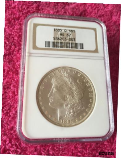  アンティークコイン 銀貨 1885-O $1 Morgan Silver Dollar MS67 NGC BLAST WHITE JUST AN IMMACULATE COIN  #sct-wr-010257-4259