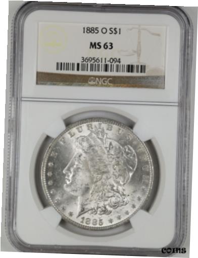 yɔi/iۏ؏tz AeB[NRC RC   [] 1885-O $1 Morgan Silver Dollar MS63 NGC 3695611-094