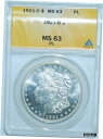 【極美品/品質保証書付】 アンティークコイン コイン 金貨 銀貨 [送料無料] 1921 D ANACS MS63PL Prooflike Morgan Silver Dollar