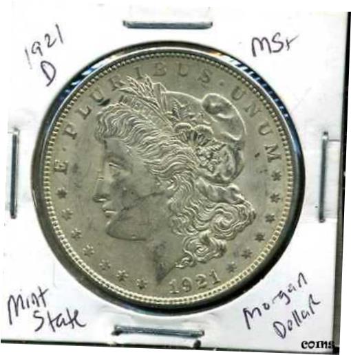 yɔi/iۏ؏tz AeB[NRC RC   [] 1921 D BU Morgan Dollar UNCIRCULATED Silver MINT STATE COMBINE SHIP$1 Coin#4676
