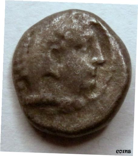 ڶ/ʼݾڽա ƥ    [̵] Greece Macedon Amyntas III 384-383 BC Diobol Heracles r. eagle Cop 515 Sear 1510