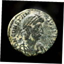 【極美品/品質保証書付】 アンティークコイン コイン 金貨 銀貨 送料無料 Lucernae Constantius II Nummus SPES REIPVBLICE / SCON Arles 355-360 AD