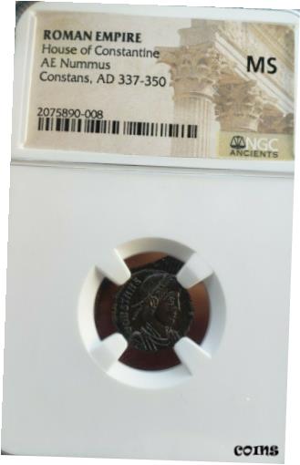 󥹥󥹡AD 337-350 AE̥ॹ NGC MSConstans, AD 337-350. AE Nummus....