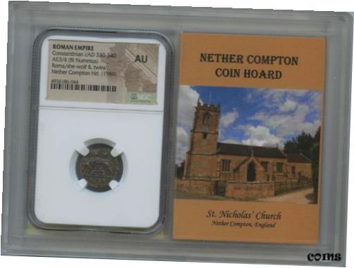 ڶ/ʼݾڽա ƥ    [̵] Constantinian cAD 330-340 ROMAN AE3/4 (BI Nummus) NGC AU50 Story Vault