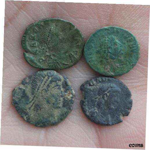 ڶ/ʼݾڽա ƥ    [̵] Roman coins 4pcs from the 5th century ae4 (4)